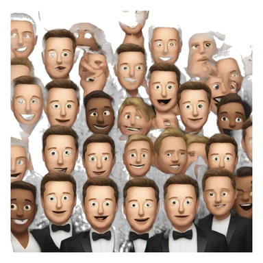 Elon Musk on a party sticker