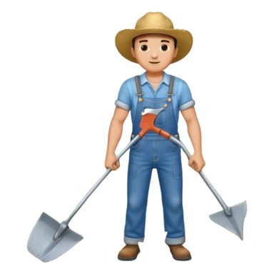 man plowing a field sticker