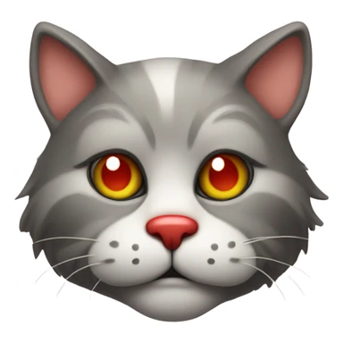 Cat wearing a clown nose  sticker