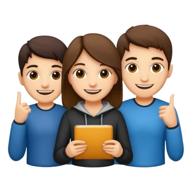 dos grupos de estudiantes cuerpo completo sticker