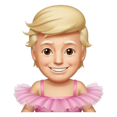 Donald trump with a tutu sticker
