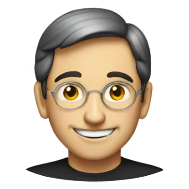  young Steve jobs is happy sticker