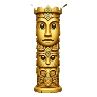 gold Totem in jungle sticker