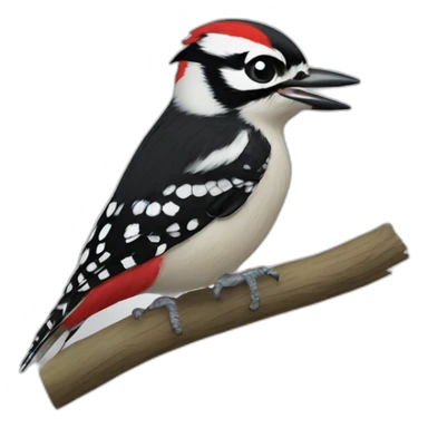 Downy woodpecker sticker