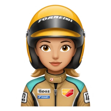 Formula racer woman sticker