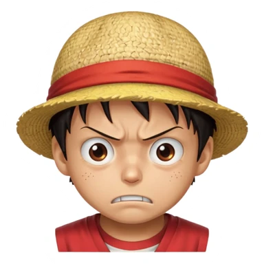 Luffy from one piece make it angry  sticker