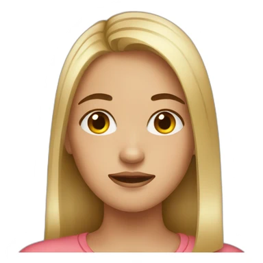 Girl with acne sticker