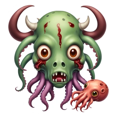 🧟‍♂️+🦑+🐮 sticker