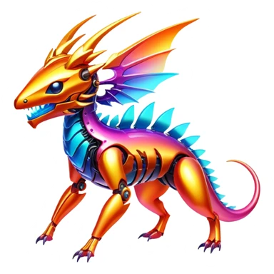  Epic legendary warm-colored fir fiery sunny rare glowing mechanical Shiny sparkly transparent bioluminescent luminescent vibrant bright pastel dark exotic iridescent colorful gradients futuristic modern metallic glossy glittery fantasy-cyber-Fakémon-Vernid-creature sticker