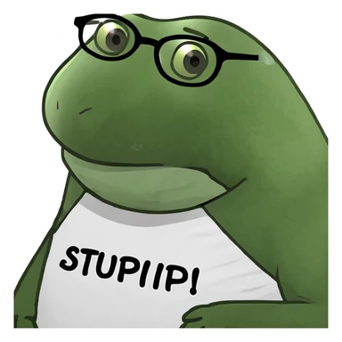 a fat sloth with jewish dark paces and round stupid glasses with thick lenses. sloth wears a t shirt with inscription “Sonya” sticker