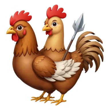 Heart arrow with chicken jockey sticker