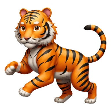 High resolution of a runnig tigar sticker