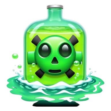 Radioactive swimming lake of nuclear chemical waste sticker