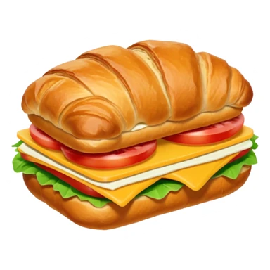 croissant sandwich sticker