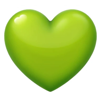 lime green heart sticker