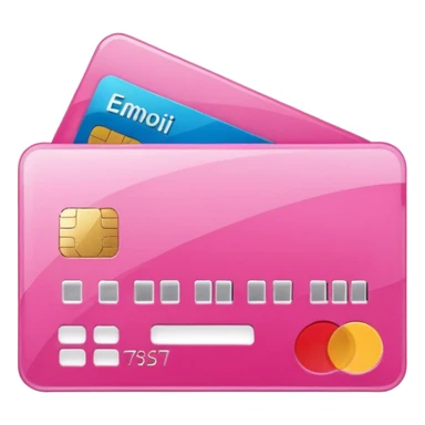 pink credit card transfer sticker