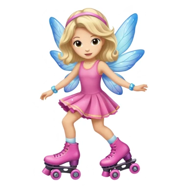 fairy on roller skates sticker