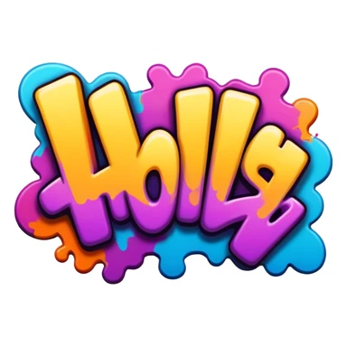 Graffiti the word huh sticker