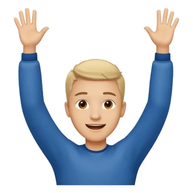 Young man doing celebration pose sticker