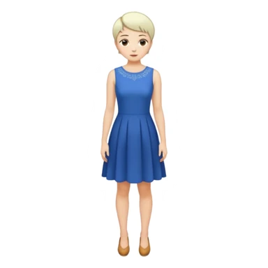 woman full body standing short pixie hair sticker