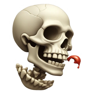 Skull dropping his jaw ￼ blow his mind sticker