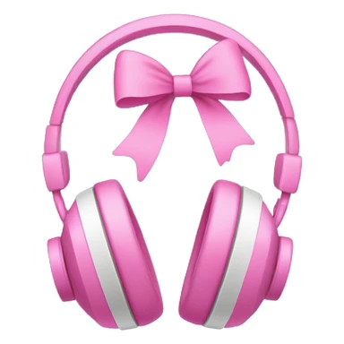 headphones with pink bows sticker