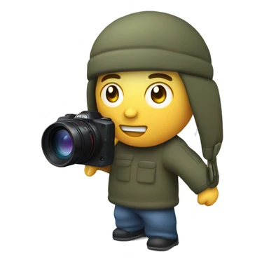  a 3D mimetic digital camera is facing the lens at a 0-degree angle sticker