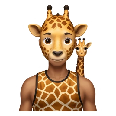 athlete player giraffe sticker