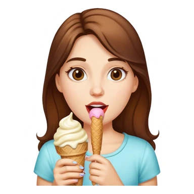 Vanessa eating ice cream sticker
