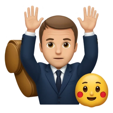 Macron entrain de faire caca sticker