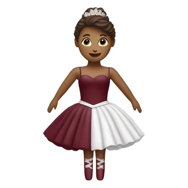 burgundy snowy music box with ballerina standing back sticker