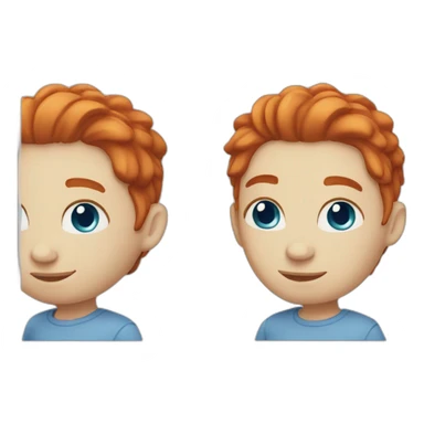 Red hair blue eyes white skin wink sticker