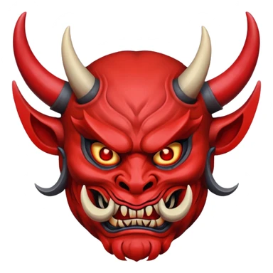 oni mask sticker
