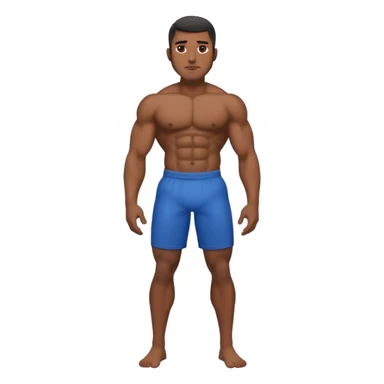 a black man with a six pack full height sticker