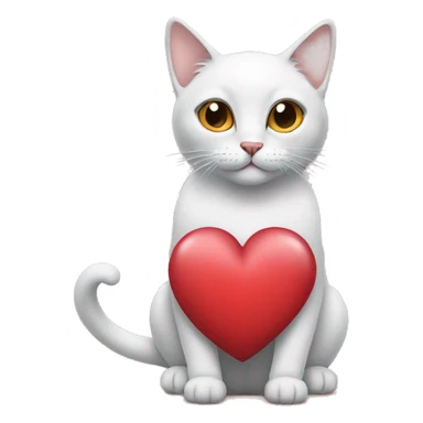 heart with nouse cat sticker