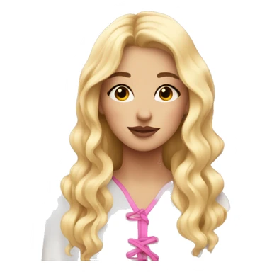 Blonde girl with pink tarot cards sticker