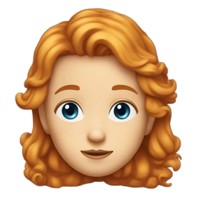 Petit garçon roux tâche de rousseur yeux bleus sticker