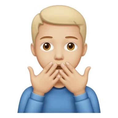 person with two hands facing out by their mouth  sticker