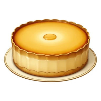 round scalloped flan sticker