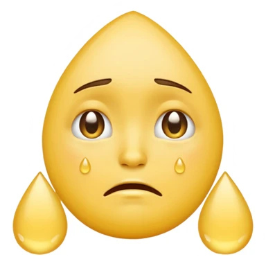 crying face emoji, classic style sticker