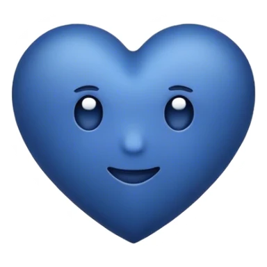 Dark blue heart wink emoji  sticker