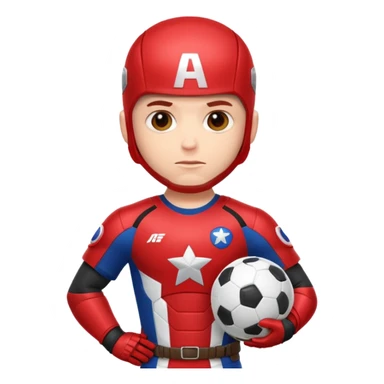 Capitan america con la corazza rossa e al posto dello scudo ha uno sudo della squadra ACMilan sticker