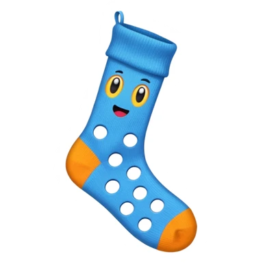 cute holey sock emoji sticker