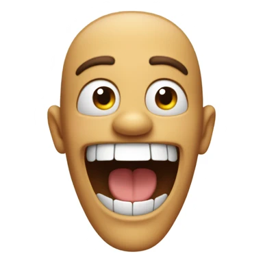 Person flipping out with big smile and twitching eye sticker