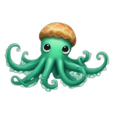 cute kraken hungry sticker