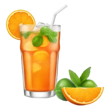 Cheers orange Fanta with mojito sticker