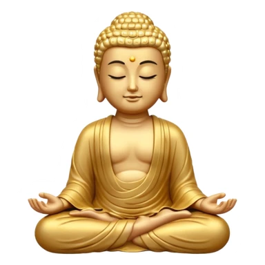 Buddha emoji in meditation sticker