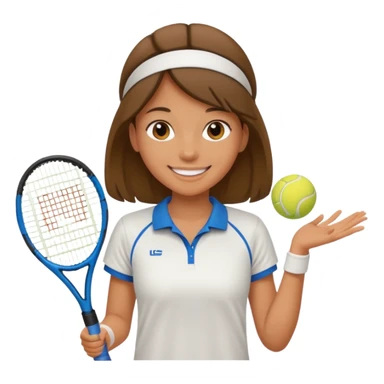 tennis girl jersey sticker