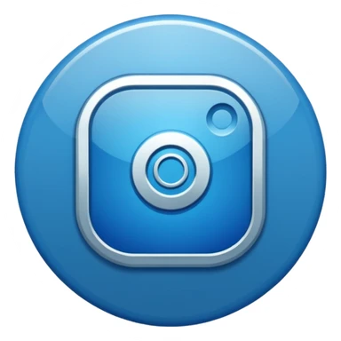 Badge V  Instagram bleu sticker