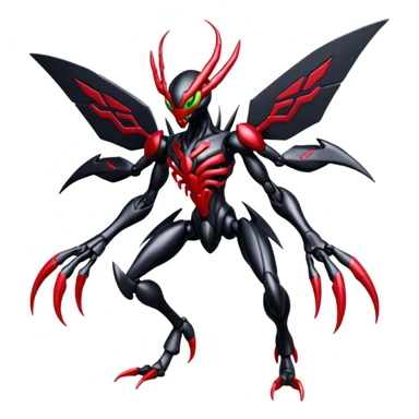 Venom-Cyberbug-Genesect-Vikavolt-Darkrai-Scizor-fusion, full body sticker